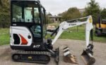Mini Pelle BOBCAT E17 + 3 Godets GEITH – 1,71T – 2021 (Pelle de chantier, non destinée au transport de passagers)